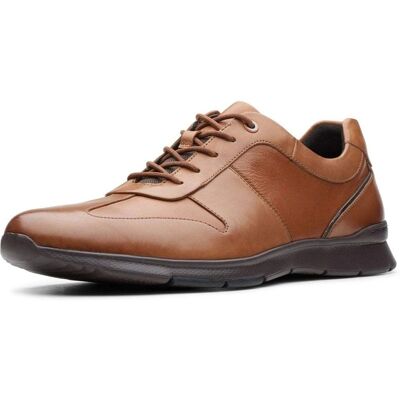 Clarks Un Tynamo Tie Brown Synthetic Leather Mens Trainers - Trainers Clarks Un Tynamo Tie Brown Synthetic Leather Mens Trainers - Trainers