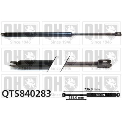 QUINTON HAZELL QTS840283 Hydrauliczny Podpora Bagażnika - Samochód QUINTON HAZELL QTS840283 Hydrauliczny Podpora Bagażnika - Samochód