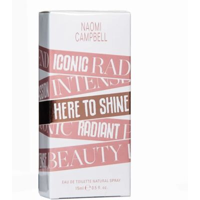 Naomi Campbell Here To Shine EDT 15ml - Eau de Toilette - Publicité Naomi Campbell Here To Shine EDT 15ml - Eau de Toilette - Publicité