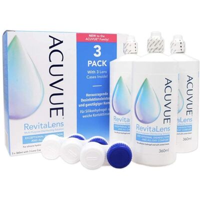 Solution RevitaLens ACUVUE Tout-en-Un - 3x360ml Solution RevitaLens ACUVUE Tout-en-Un - 3x360ml
