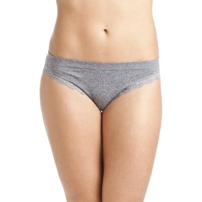 Camille Women's Two Pack Grey Seam-Free Soft Comfort Midi Briefs - Women's Midi Briefs Camille Women's Two Pack Grey Seam-Free Soft Comfort Midi Briefs - Women's Midi Briefs