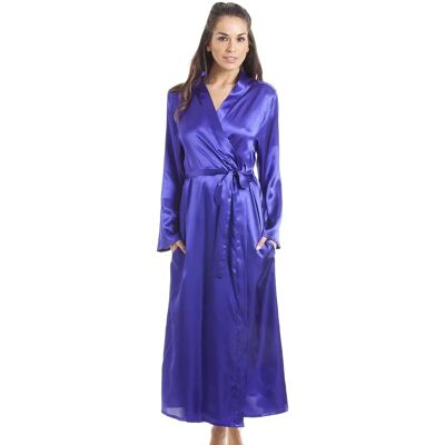 Camille Purple Satin Luxury Dressing Gown - Women 18-20 Camille Purple Satin Luxury Dressing Gown - Women 18-20
