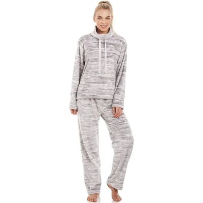 Camille Speckled Grey Supersoft Fleece Pyjama Set - Pyjama Set Camille Speckled Grey Supersoft Fleece Pyjama Set - Pyjama Set