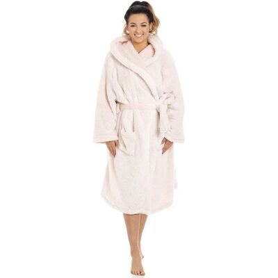 Camille Supersoft Fluffy Fleece Hooded Bathrobe - Bathrobe Camille Supersoft Fluffy Fleece Hooded Bathrobe - Bathrobe