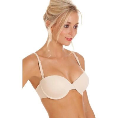 Camille Beige Underwired Bandeau T-Shirt Bra - 36DD Camille Beige Underwired Bandeau T-Shirt Bra - 36DD
