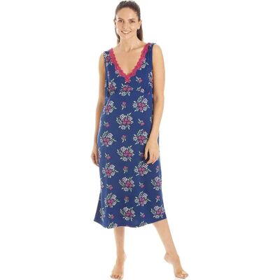 Camille Raspberry Floral Chemise - Women's Nightwear Camille Raspberry Floral Chemise - Women's Nightwear
