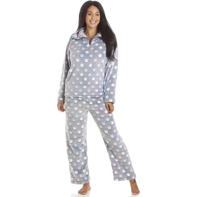 Camille Grey Spot Print Pyjama Set - Women’s Nightwear Camille Grey Spot Print Pyjama Set - Women’s Nightwear