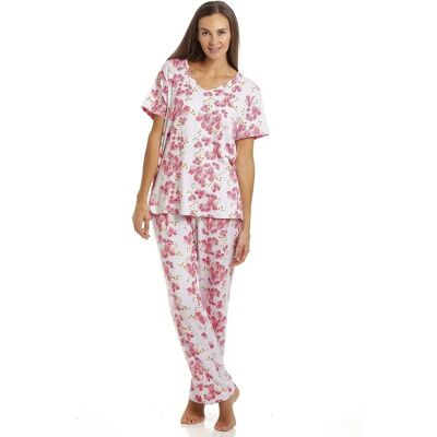 Camille Women's Full Length Floral Print Pyjama Set - Pyjama Set Camille Women's Full Length Floral Print Pyjama Set - Pyjama Set