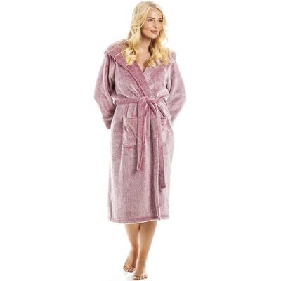 Camille Deep Pile Fleece Bathrobe - Full Length Winter Nightwear Camille Deep Pile Fleece Bathrobe - Full Length Winter Nightwear