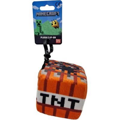 Minecraft Plush Cube Clip On - Unisex Minecraft Plush Cube Clip On - Unisex