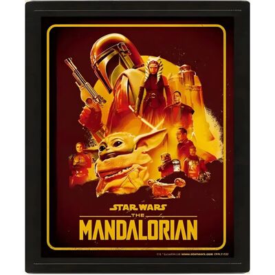 PYRAMID INTERNATIONAL The Mandalorian S2 - Inramad 3D lenticular poster PYRAMID INTERNATIONAL The Mandalorian S2 - Inramad 3D lenticular poster