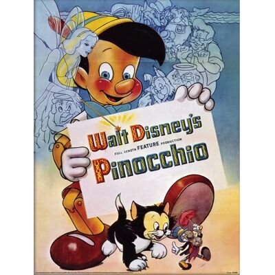 Walt Disney Pinocchio - Framed print 30x40cm - Illustration Walt Disney Pinocchio - Framed print 30x40cm - Illustration