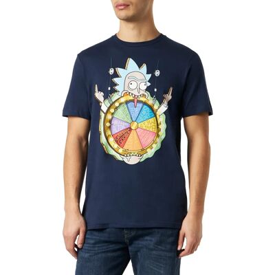 Rick & Morty Navy Two Crows Wheel T-Shirt & Keyring Set Rick & Morty Navy Two Crows Wheel T-Shirt & Keyring Set