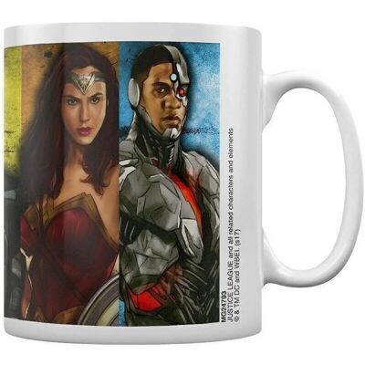 Mug Pyramid Justice League - Rayures de héros - Publicité Mug Pyramid Justice League - Rayures de héros - Publicité