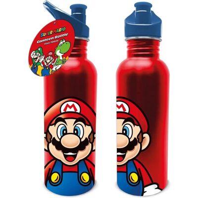 Super Mario Metal Water Bottle - 700ml - Official Merchandise Super Mario Metal Water Bottle - 700ml - Official Merchandise