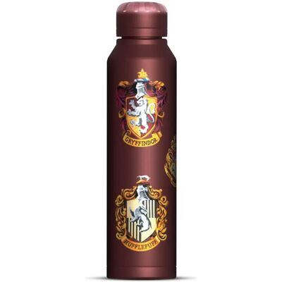 Harry Potter Bunte Wappen Schlanke Metallflasche - Wasserflasche Harry Potter Bunte Wappen Schlanke Metallflasche - Wasserflasche