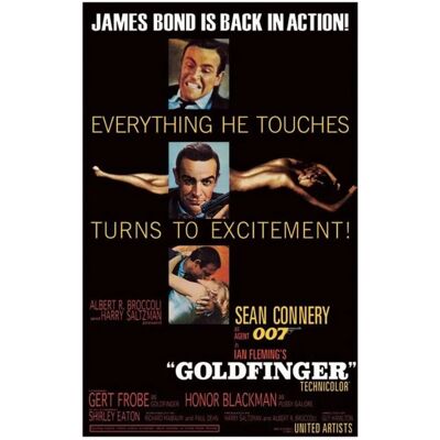 Sean Connery Goldfinger Movie Poster - Excitement - Movie Poster Sean Connery Goldfinger Movie Poster - Excitement - Movie Poster