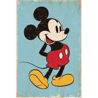 Poster Retro di Topolino Disney Blu - Poster Poster Retro di Topolino Disney Blu - Poster