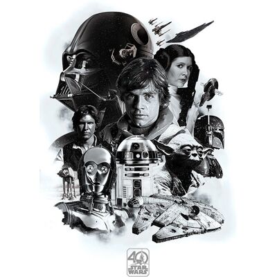 Pyramid International PP34164 Poster - 40ème Anniversaire Star Wars - Publicité Pyramid International PP34164 Poster - 40ème Anniversaire Star Wars - Publicité