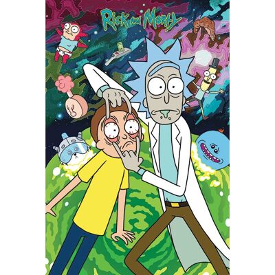 Pyramid International Rick And Morty - Horloge Poster - 61x91cm Pyramid International Rick And Morty - Horloge Poster - 61x91cm