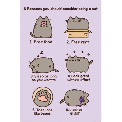 Pyramid Pusheen : Raisons D'être Un Chat Affiche - Affiche Pyramid Pusheen : Raisons D'être Un Chat Affiche - Affiche