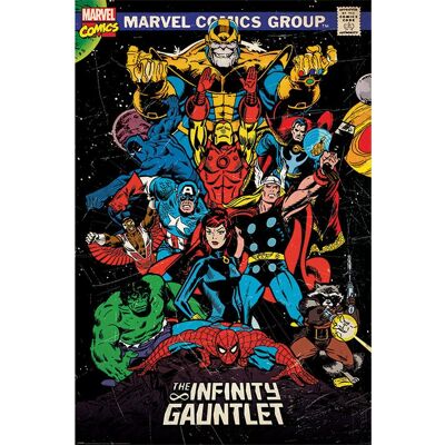 Marvel Retro Infinity Gauntlet 61x91cm Poszter - Fali Dekoráció Marvel Retro Infinity Gauntlet 61x91cm Poszter - Fali Dekoráció