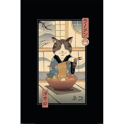 Vincent Trinidad Neko Ramen Ukiyoe Poszter - 91,5cm Vincent Trinidad Neko Ramen Ukiyoe Poszter - 91,5cm