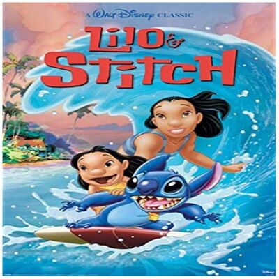 Póster de Surf de Olas de Disney Lilo & Stitch - Póster Póster de Surf de Olas de Disney Lilo & Stitch - Póster
