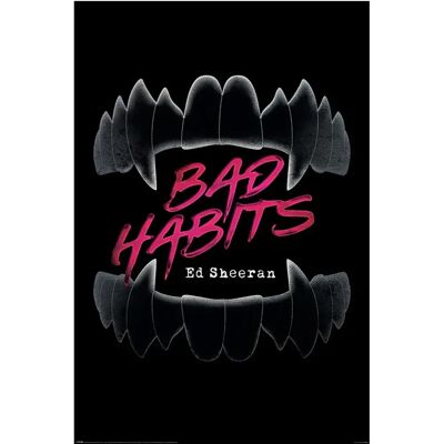 Póster Bad Habits de Ed Sheeran - 91,5 x 61 cm - Mercancía oficial Póster Bad Habits de Ed Sheeran - 91,5 x 61 cm - Mercancía oficial