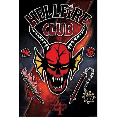 Stranger Things PP35197 - Affiche Hellfire Club - 61x91.5 cm - Publicité Stranger Things PP35197 - Affiche Hellfire Club - 61x91.5 cm - Publicité
