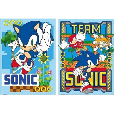 Pyramid International Sonic Green Hill Poster-Set - 2 Poster 52x38cm Pyramid International Sonic Green Hill Poster-Set - 2 Poster 52x38cm