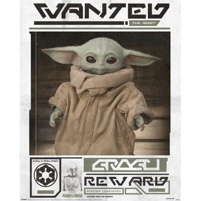 Pyramid International - Star Wars: The Mandalorian Grogu Wanted - 40 x 50 cm Pyramid International - Star Wars: The Mandalorian Grogu Wanted - 40 x 50 cm