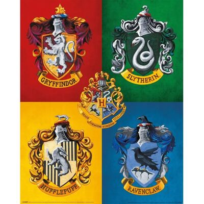 Harry Potter Kleurrijke Wapens Poster Harry Potter Kleurrijke Wapens Poster