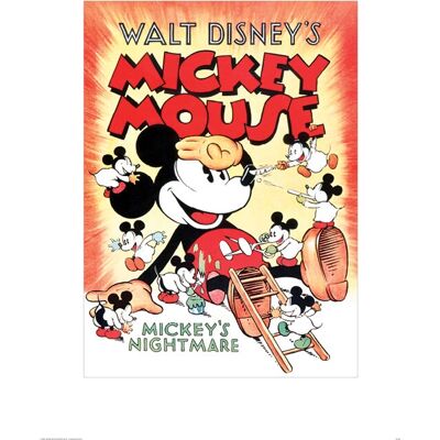 Muurkunst Mickey Mouse Mickeys Nightmare van Pyramid International - Poster Muurkunst Mickey Mouse Mickeys Nightmare van Pyramid International - Poster