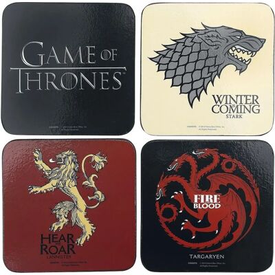Game of Thrones: 4 Sous-verres - Hole in the Wall - Ensemble - Publicité Game of Thrones: 4 Sous-verres - Hole in the Wall - Ensemble - Publicité