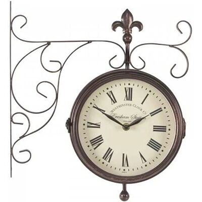Smart Garden Marylebone Station Wall Clock - Vintage Bronze - 8" Thermometer Smart Garden Marylebone Station Wall Clock - Vintage Bronze - 8" Thermometer