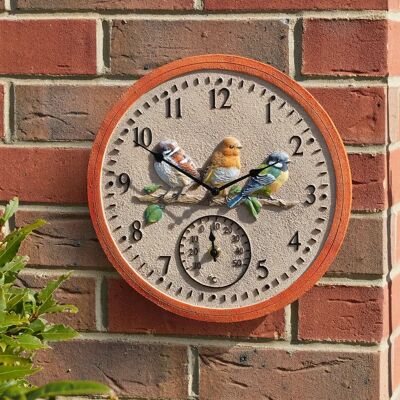 Smart Garden Birdwood Wild Bird Robin Blue Tit Outdoor Clock Thermometer - Outdoor Clock and Thermometer Smart Garden Birdwood Wild Bird Robin Blue Tit Outdoor Clock Thermometer - Outdoor Clock and Thermometer