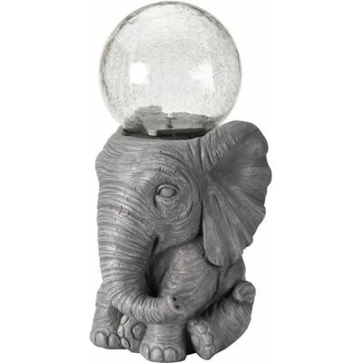 BigBuy White Solar Elephant Garden Light - Garden Ornament BigBuy White Solar Elephant Garden Light - Garden Ornament