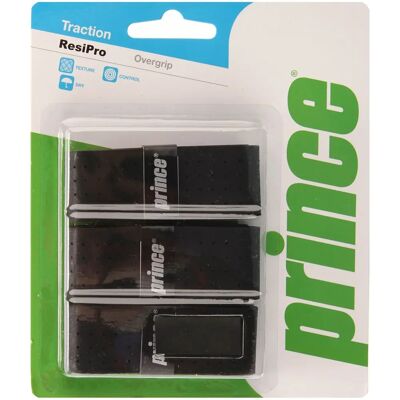 Prince ResiPro Overgrip - Noir - Surgrip pour Raquettes de Tennis - Lot de 3 - Publicité Prince ResiPro Overgrip - Noir - Surgrip pour Raquettes de Tennis - Lot de 3 - Publicité