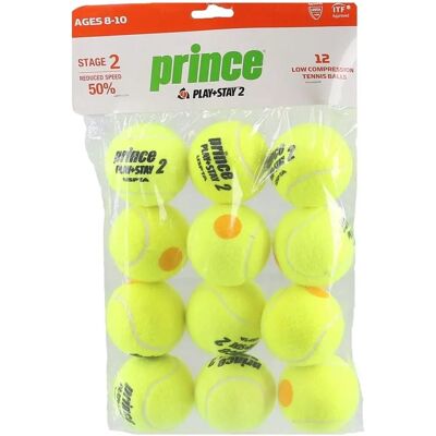 Prince Play&stay Stage 2 Dot Padel Ballen - 12 Ballen Prince Play&stay Stage 2 Dot Padel Ballen - 12 Ballen