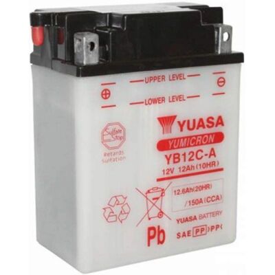 Baterie Yuasa YB12C-A - Odolná, 12V, 12,6Ah - Baterie Baterie Yuasa YB12C-A - Odolná, 12V, 12,6Ah - Baterie