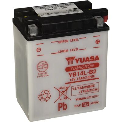 Yuasa YB14L-B2 Batterij - Conventioneel loodzuur, zonder zuurpakket Yuasa YB14L-B2 Batterij - Conventioneel loodzuur, zonder zuurpakket