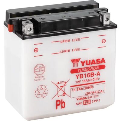 Baterie Yuasa YB16B-A - Odolná, Bez Sýrového Balíčku - Typ Baterie Baterie Yuasa YB16B-A - Odolná, Bez Sýrového Balíčku - Typ Baterie