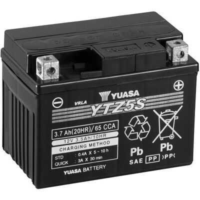 Batterie Moto AGM Yuasa YTZ5S - Sans entretien 3,7 Ah 12 V 65 A - Publicité Batterie Moto AGM Yuasa YTZ5S - Sans entretien 3,7 Ah 12 V 65 A - Publicité