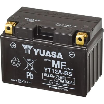 Yuasa YT12A 12V 10Ah Maintenance-Free Motorcycle Battery - Starter Type Yuasa YT12A 12V 10Ah Maintenance-Free Motorcycle Battery - Starter Type