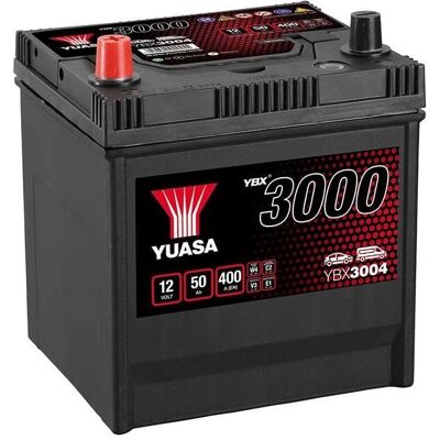 YUASA YBX3004 bilbatteri - 12V 50Ah 400A til Toyota, Honda, Mazda YUASA YBX3004 bilbatteri - 12V 50Ah 400A til Toyota, Honda, Mazda