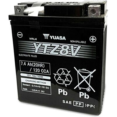 Yuasa YTZ8V Motorradbatterie - 12V 7Ah 120A AGM AGM Batterie Yuasa YTZ8V Motorradbatterie - 12V 7Ah 120A AGM AGM Batterie