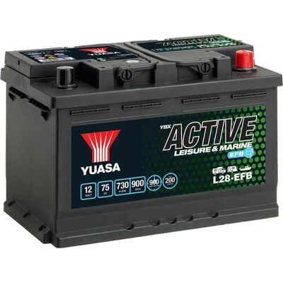 Yuasa Car Battery L28-EFB - 12V 75Ah for Renault, Volkswagen, Peugeot, Fiat, Porsche, Alfa Romeo Yuasa Car Battery L28-EFB - 12V 75Ah for Renault, Volkswagen, Peugeot, Fiat, Porsche, Alfa Romeo
