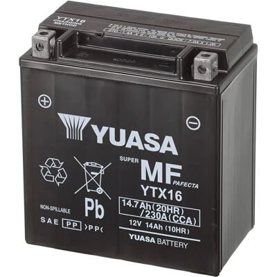 Batería Yuasa YTX16 FA Libre de mantenimiento - Motocicleta & Scooter Batería Yuasa YTX16 FA Libre de mantenimiento - Motocicleta & Scooter