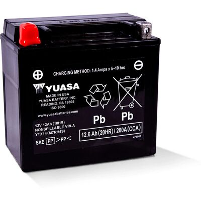 Batterie véhicule Yuasa YTX14 - Sans entretien 12V 12Ah - Publicité Batterie véhicule Yuasa YTX14 - Sans entretien 12V 12Ah - Publicité